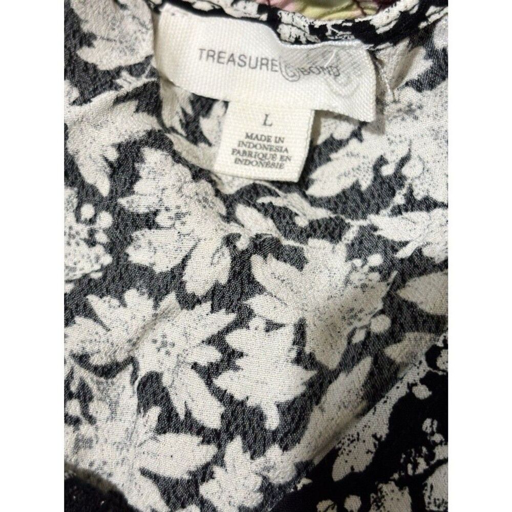 NWT  Treasure & Bond Floral Print V-Neck Cami Tank, Lace Trim, Adjustable Straps - Picture 8 of 12
